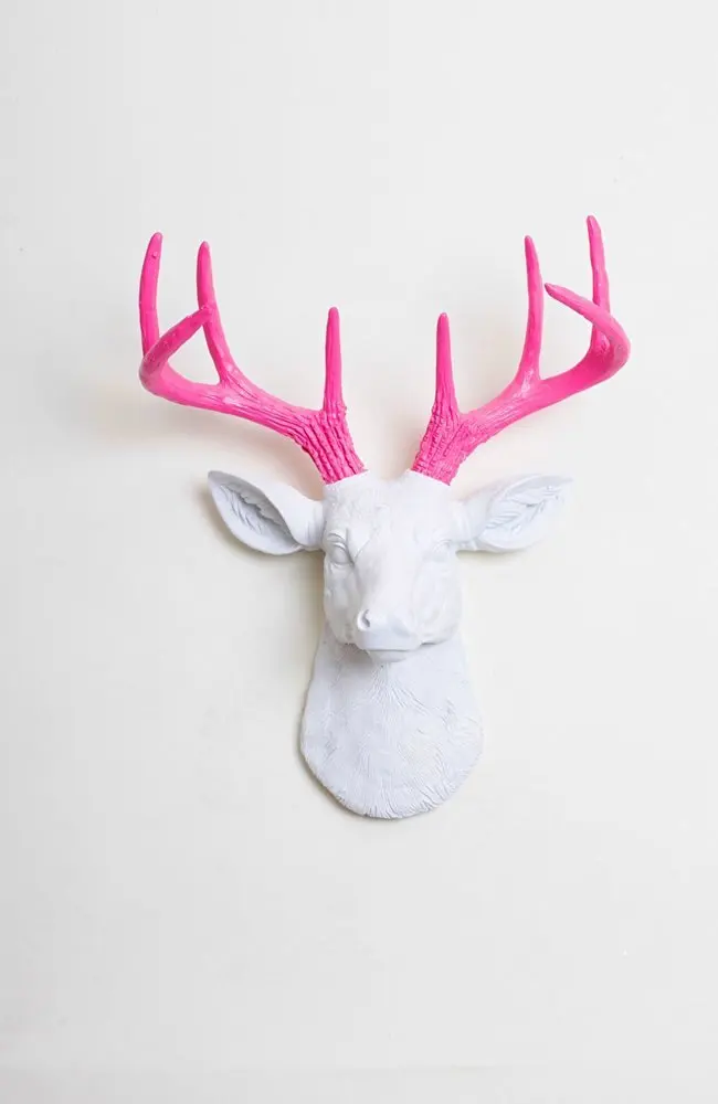 White Deer Mount Find Deals On Line At Get Quotations Mini White Faux Deer Head Wall Mount With Pink Antlers The Boris By