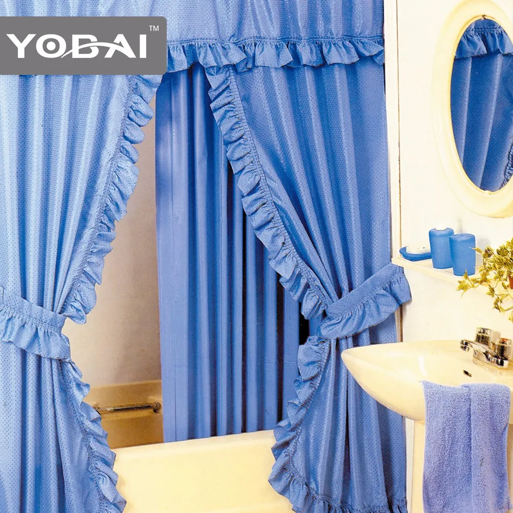 Elegant Double Swag Shower Curtain With Valance Buy Double Swag Shower Curtainshower Curtain 4311