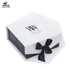 Wholesale reasonable price luxury fancy custom printing logo and shape flip cover paper board gift box with ribbon for jewelry