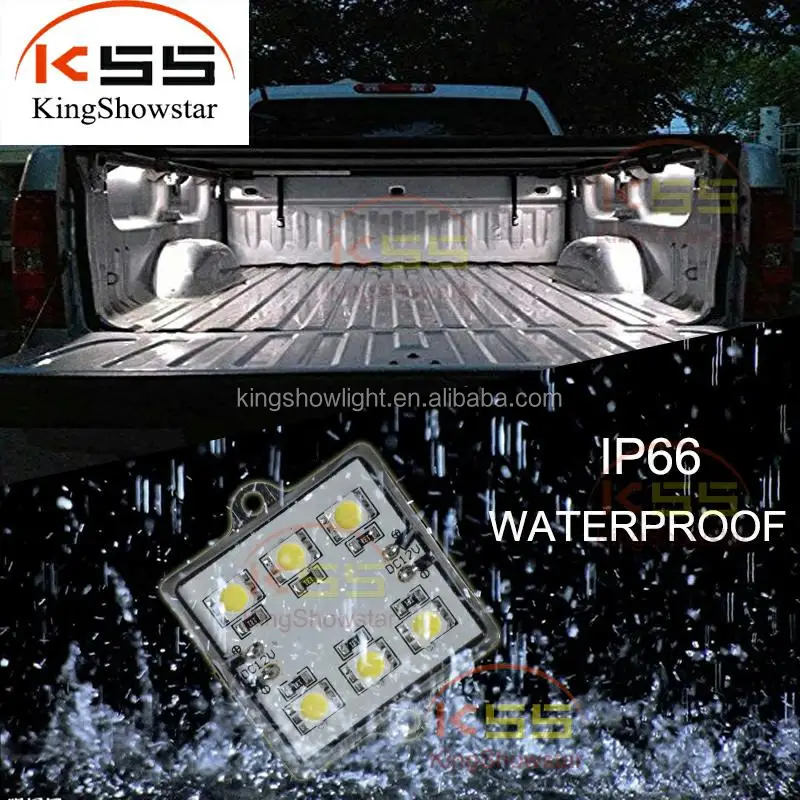 Universal 8pcs White LEDs Lighting System Light Kit Pick-Up Truck Bed Rear Work Box