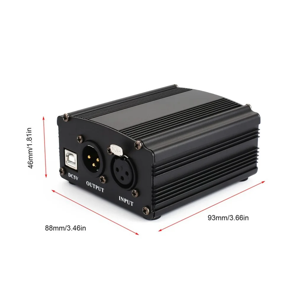 Professional 48v Phantom Power Supply,Condenser Microphone Phantom