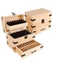 Hand Made Unfinished Raw Material 3 Layers Essential Oil Wooden Box