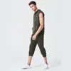 Wholesale Sleeveless Hoodie Custom Men's Short Track Suit