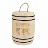 Coffee Bean Container Wooden Coffee Beans Grounds vacuum sealed lid