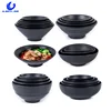 Premium Quality Custom Solid Color Black Soup Bowl Set Melamine Matt Ramen Bowl