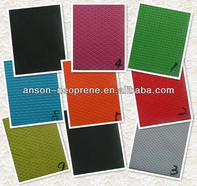Anson brand neoprene pique fabric, neoprene laminated pique fabric sheet