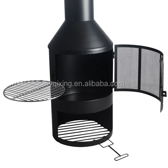 Outdoor Castle Fireplace Chimney Wood Fired Bbq Grill Barbecue Charcoal Fire Pit Buy Wood