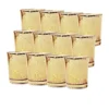 Wholesale tea light mercury rose gold shaped votive glass candle holder