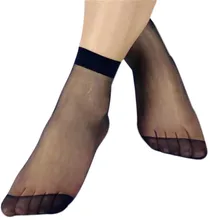 Newly Design 10 Pairs Women’s Socks Crystal Thin Transparent Thin Silk Socks Socks In Summer Short Stockings
