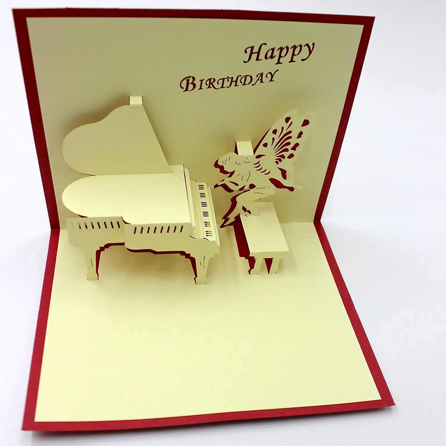 handmade 3d pop piano angel greeting cards hollow happy birthday greetinginvitation cards pack of 2 - Birthday Card Packs handmade 3d pop piano angel greeting cards hollow happy birthday greetinginvitation cards pack of 2 - Birthday Card Packs