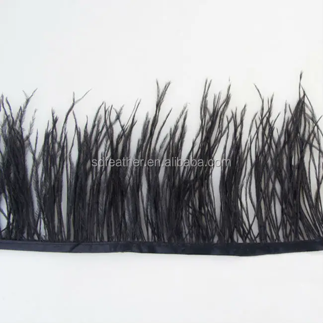 black ostrich feather fringe