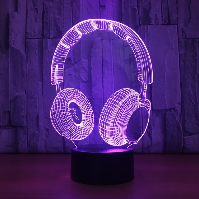 zogift 2018 new headphone 3d night light manufacturers colorful