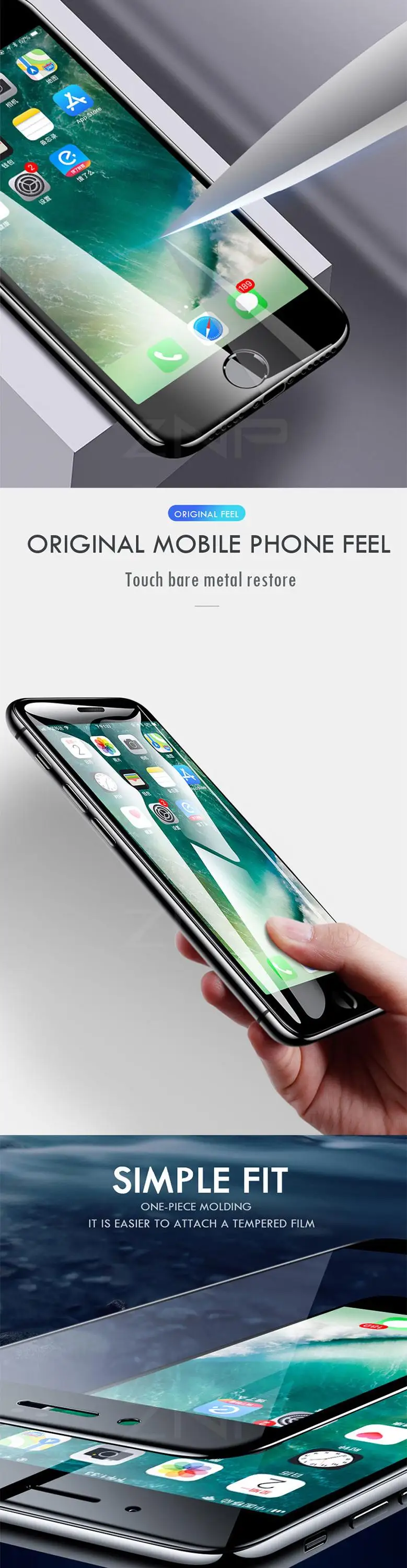 9D Protective Glass for iPhone 7 Screen Protector iPhone 8 Xr Xs Xs Max Tempered Glass for iPhone X 6 6s 7 8 Plus Xs Glass