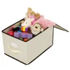 Large Capacity Foldable Cartoon Canvas Cube Organiser Folding Kids Toy Storage Box for Clothes, Shoes, Toys
