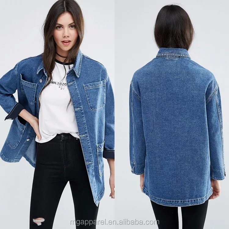 longline womens denim jacket