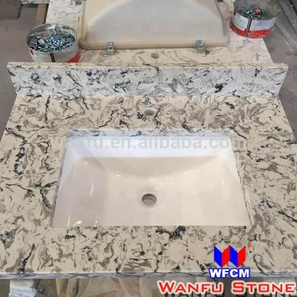 Mueble De Baño De Cuarzo Blanco Para Hotel - Buy Mueble De Cuarzo