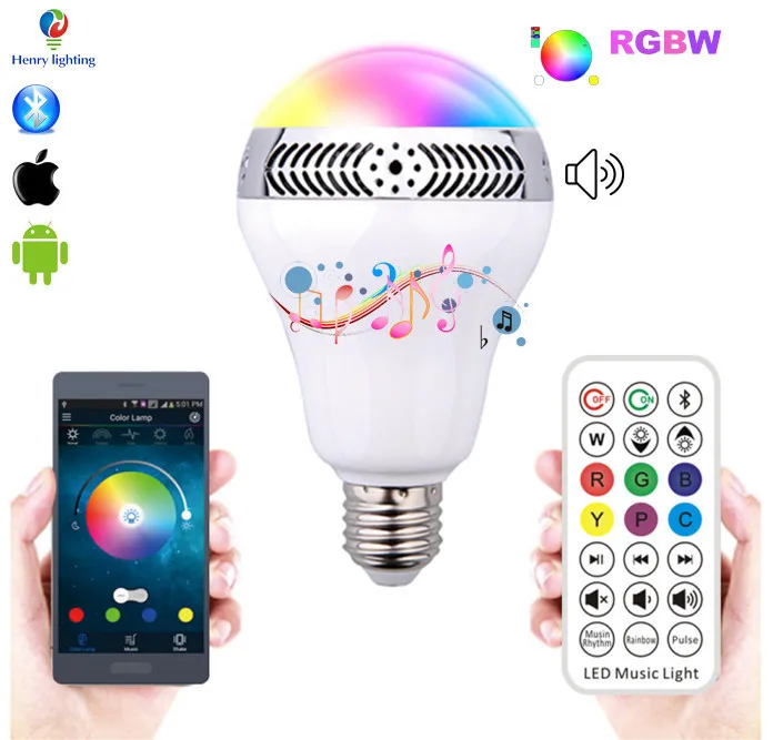 Newest Fashion China Led Bulb Bluetooth Speaker Colorful Music Bluetooth Led Speaker Bulb With APP