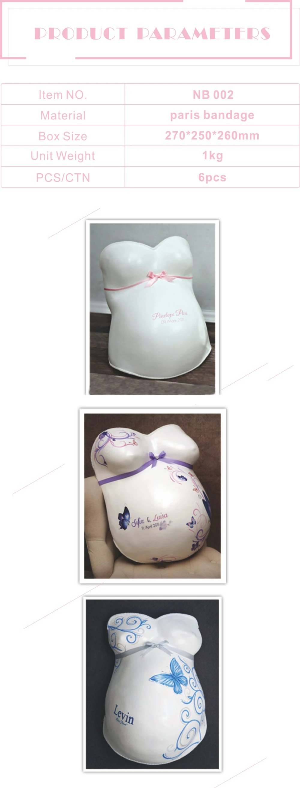 Plaster Bandages Strips Pregnant Belly Cast Kit For Pregnant Maternity