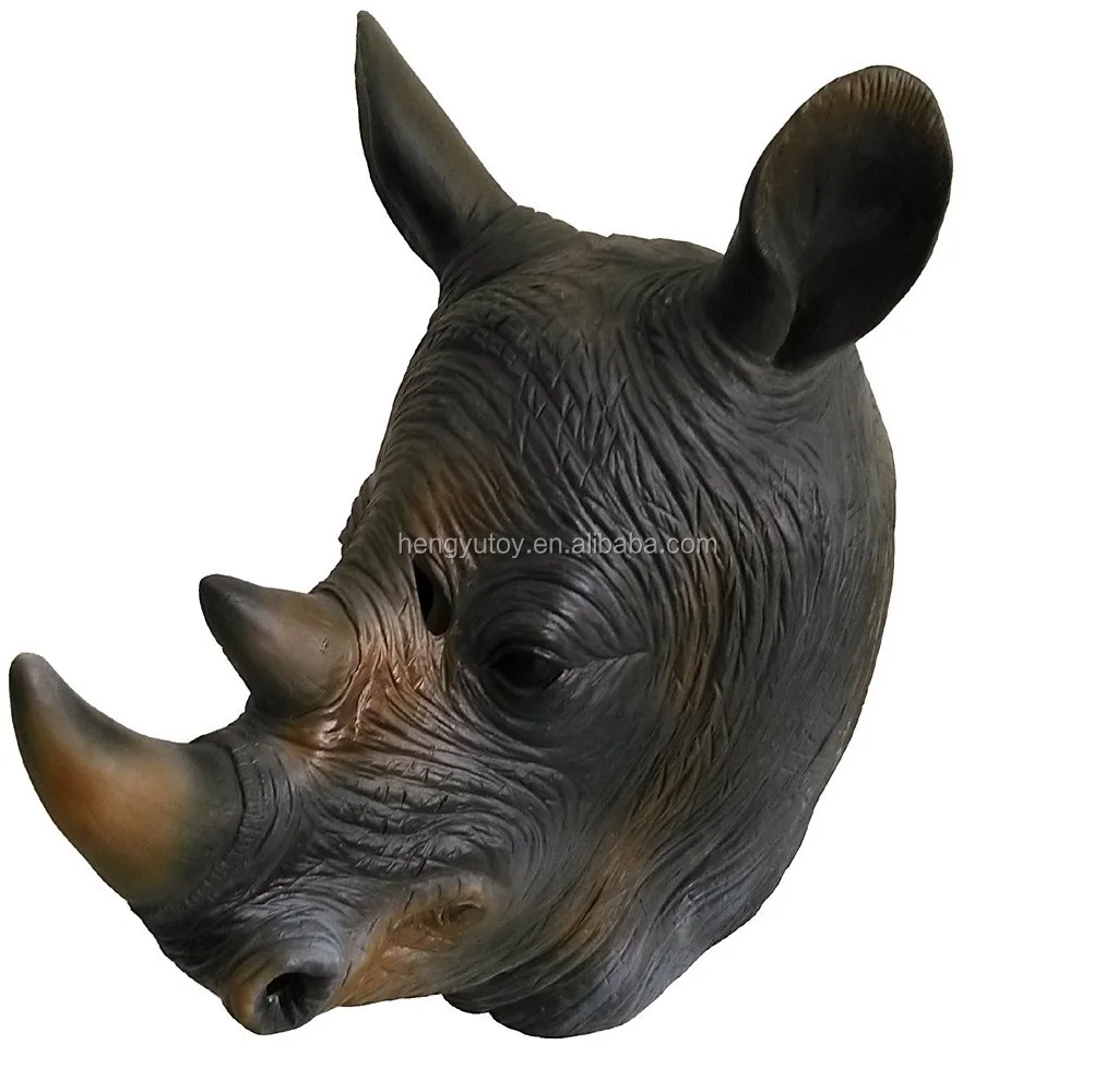 Realistic Deluxe Rubber Animal Masks & Devil Halloween Latex Rhino Mask -  Buy Rhino Mask,Rhino Mask,Rhino Mask Product on 