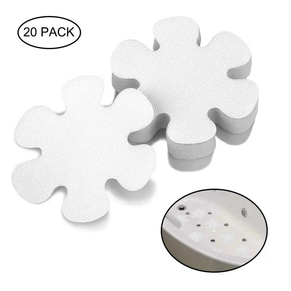 Hestya 24 Pieces Anti-Slip Shower Stickers Bath Treads Non Slip Adhesive Stickers Safety Tub Clear