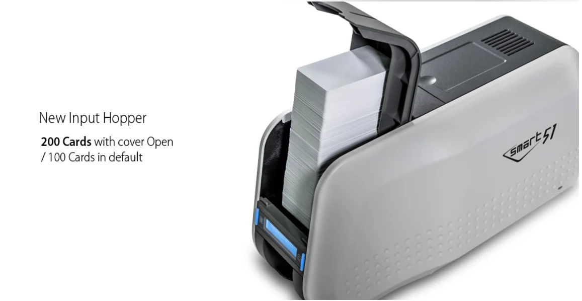 IDP Smart 51S Single-sided ID Card Printer,SMART-51S single sided plastic pvc card printers with one YMCKO color ribbon