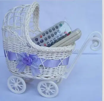 wicker baby carriage basket