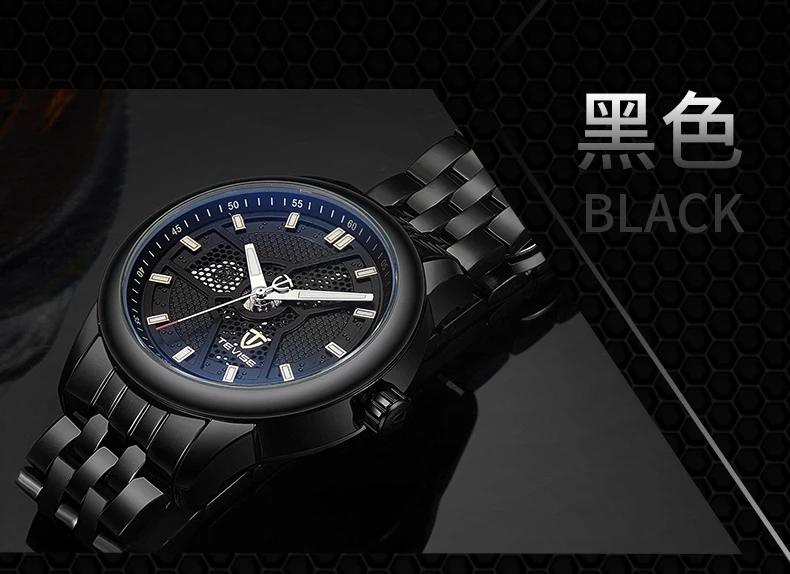 Popular Men Top 10 Wrist Watch Brands Tevise 9008g Japan Movement