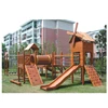 Small wooden outdoor playground device with Windmill roof equipment for childrenHFC-21802