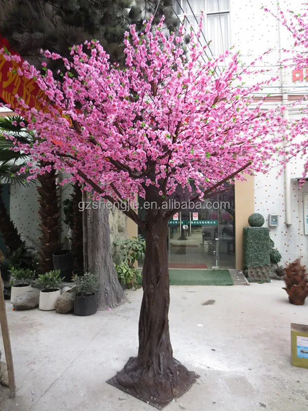 Y15 Large Outdoor Artificial Peach Blossom Tree With Silk Peach Flower Buy Artificial Peach