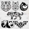 Animal metal wall art decoration board laser cutting screen