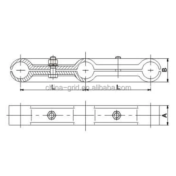 Supports for Three-bundle Conductor/Bus-bar Spacer