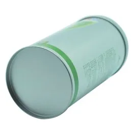 Rectangle metal tea tin box with hinged lid