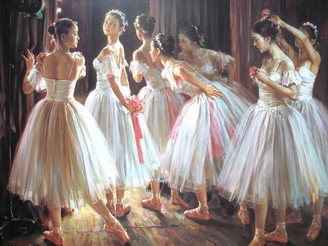  ◦˚ღ ســـجل حضــورك بــلوحه فنية ღ˚◦ - صفحة 44 Flamenco-ballet-dancer-art-oil-painting-on