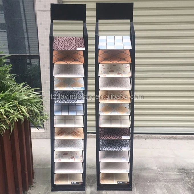 Decorative Ceramic Tile Sample Displays Showroom Show Stand Granite And