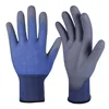 BEST 18G Blue HPPE Cut Resistant Safety Work Gloves with Gray PU Coated for Anti Chemical