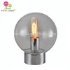 Modern Edison Bulb Chrome Round Metal Base E26/E27 New Table Lamp Glass Globe Tiffany Lamps