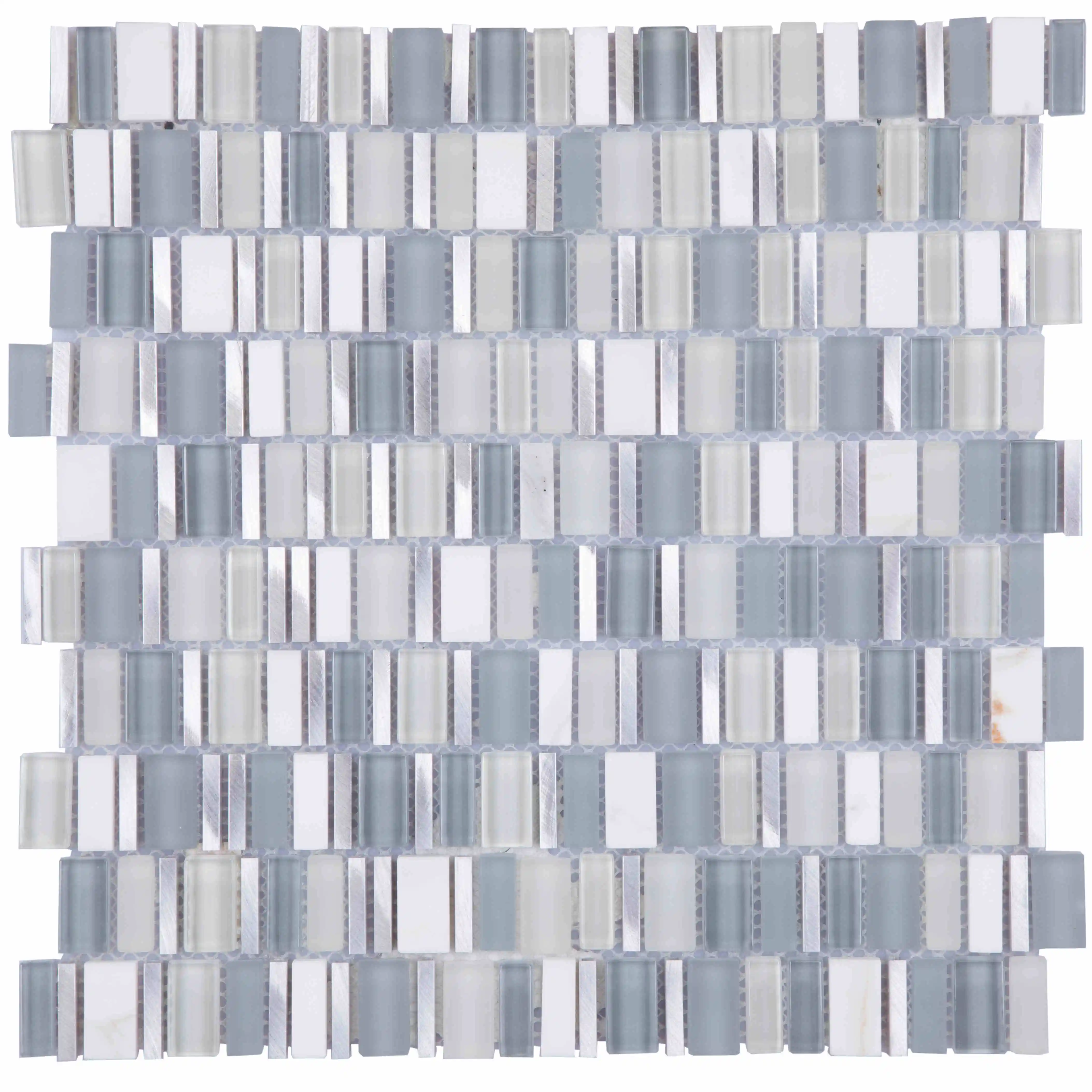 Italian tile wholesale style selections mix metal glass and stone mosaic