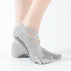 Women Five Fingers Yoga Socks Cotton-slip Backless Ballet Socks with toes