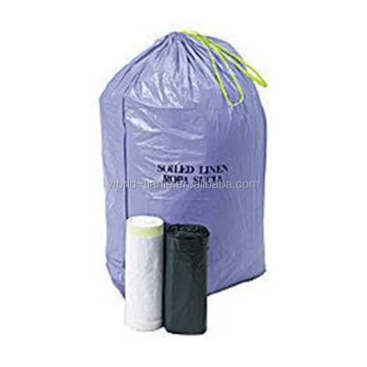 Custom Drawstring Garbage Bag Plastic Garbage Bag With Tie String Buy