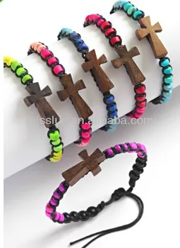 Cross Sign Coco Bracelets Jewelry Surfer Style Bracelet Cross Sign Coco Bracelets Jewelry Surfer Style Bracelet Wood Bead Friendship