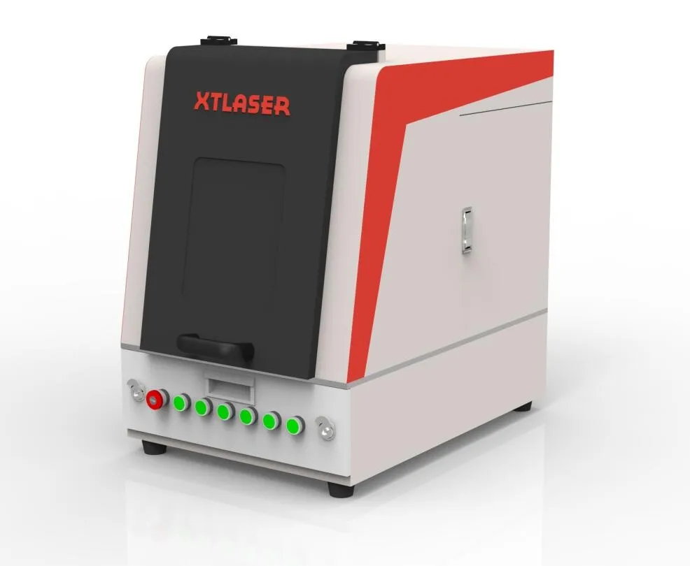 Fully Closed Laser Marking Machine For 1mm Gold And Silver Name Cutting