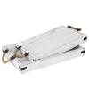 Set of 2 Nesting Vintage White Wood Serving Trays with Rope Handles