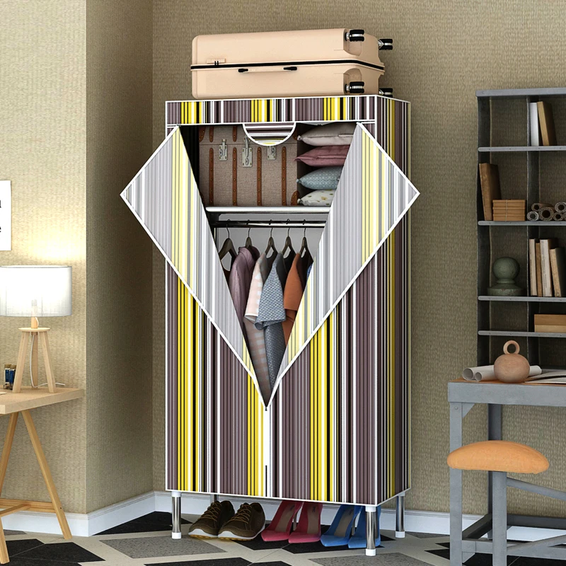 Home Storage Folding Nonwoven Wardrobe Closet Cloth Wardrobe