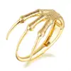 18-karat gold lecher claw copper bracelet Solid Gold Cuff Bangles