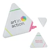 New attractive kids school non-toxic stationery gift ABS plastic triangle shaped 3 different color tips fancy highlighter pen