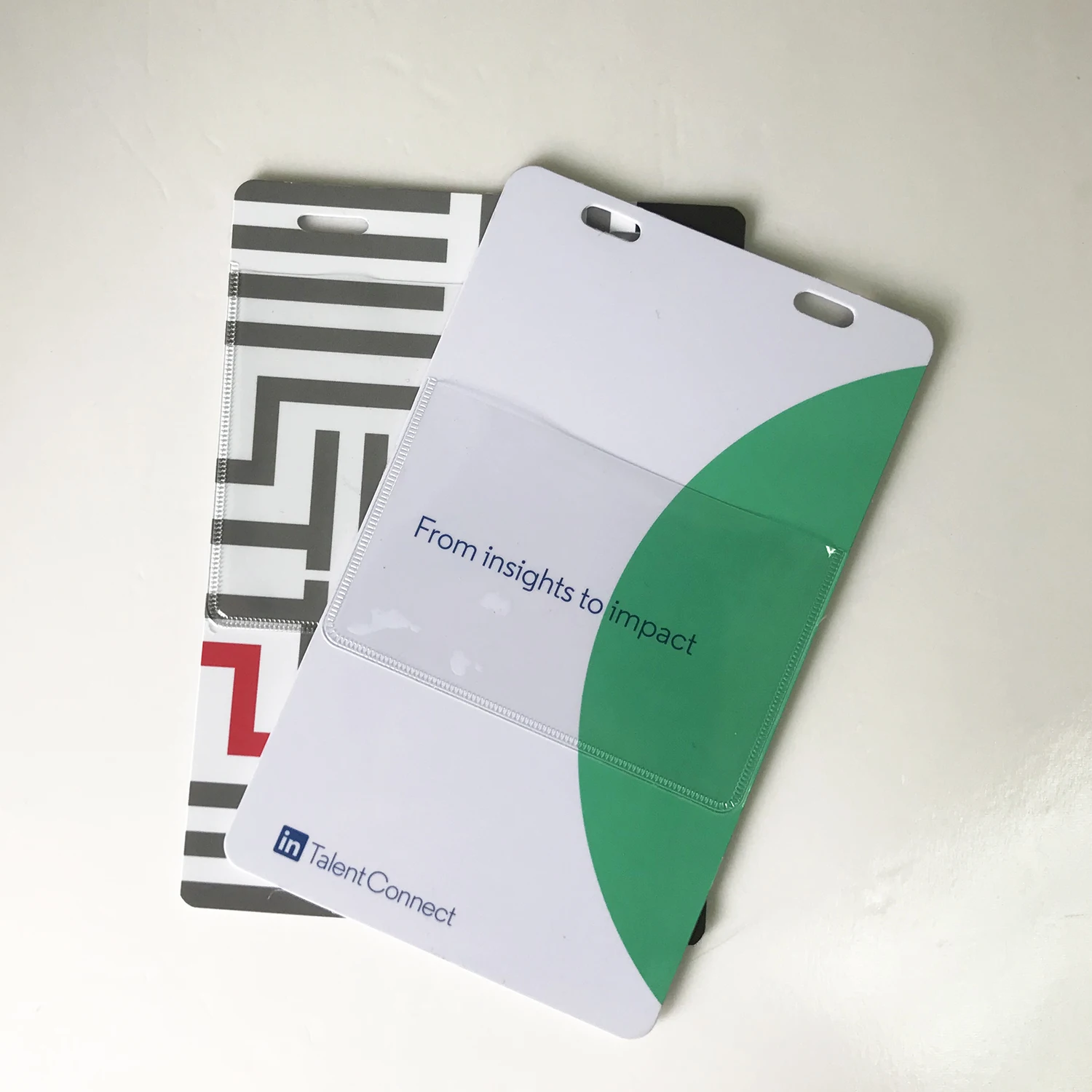 Plastic name badge holder