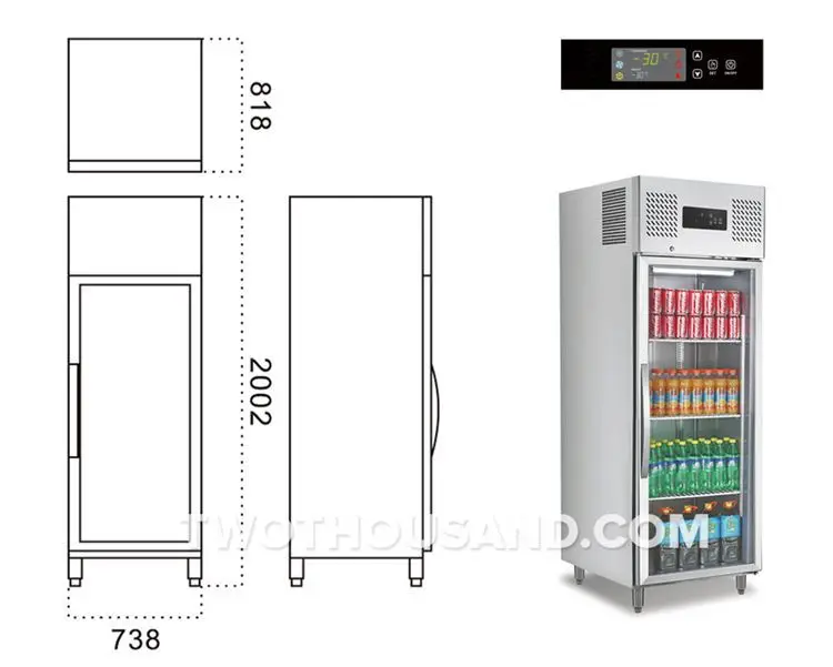 pepsi fridge size