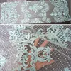 European American style dusty blue beaded tulle double layer organza sequins for weddings metallic with lace fabric
