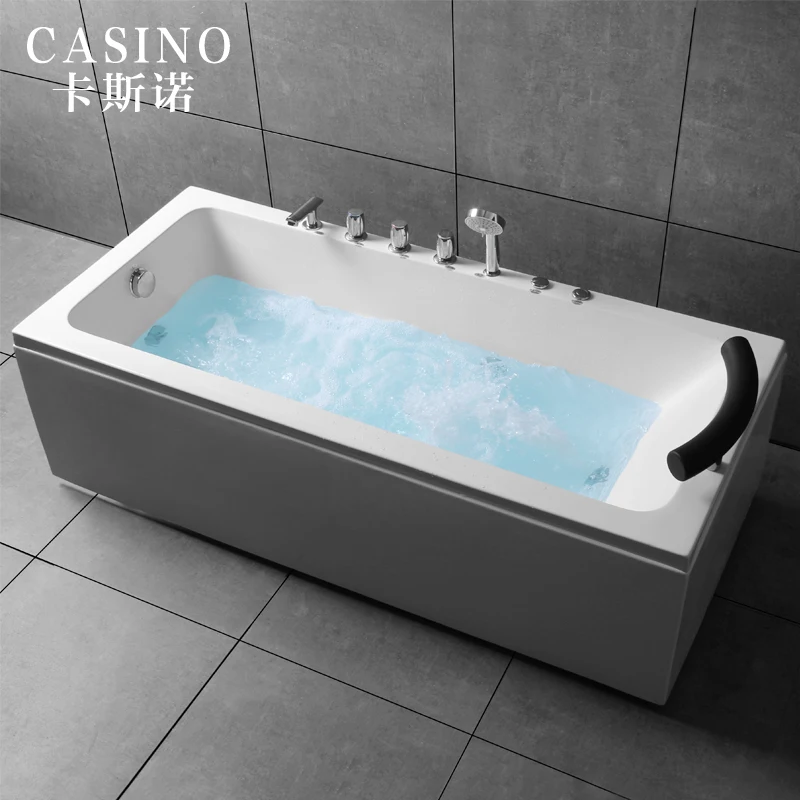 Glass Double Jet Whirlpool Bathtub With Led Light Tv Massage Bathtub 2
