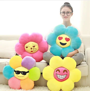 Baru Datang 45 Cm Kreatif Kartun Emoji Wajah Cantik Bunga Matahari Bantal Kantor Bantal Mewah Bantal Anak Hadiah Pacar Buy Baru Datang 45 Cm Kreatif